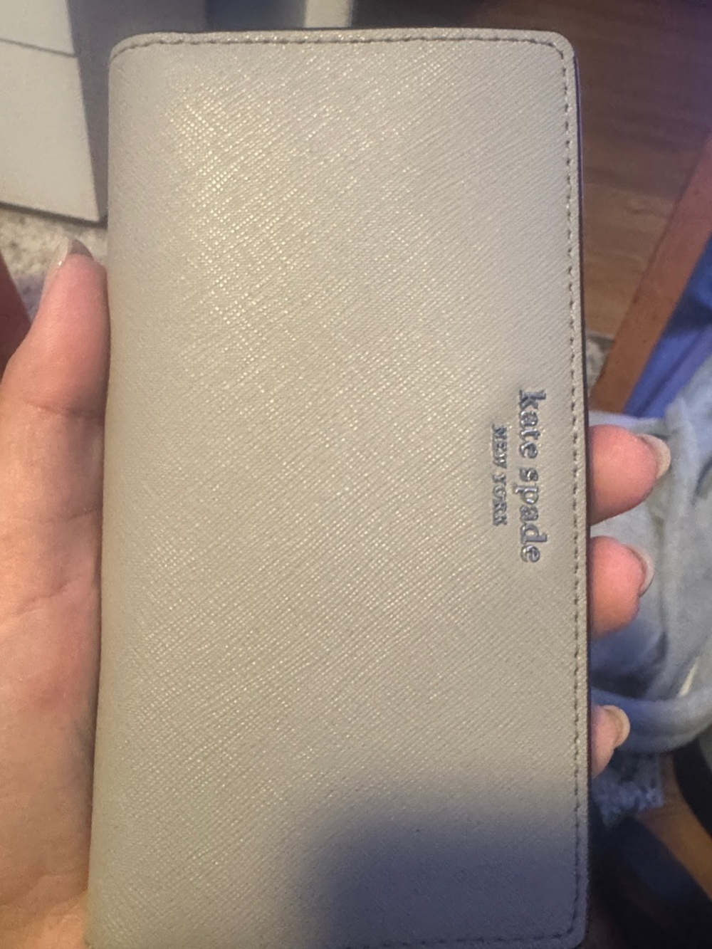 kate spade Men's Long Card Holder Wallet - Light Beige